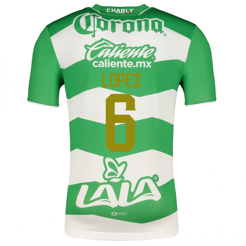 Niño Camiseta Brenda López #6 Verde 1ª Equipación 2023/24 La Camisa Perú