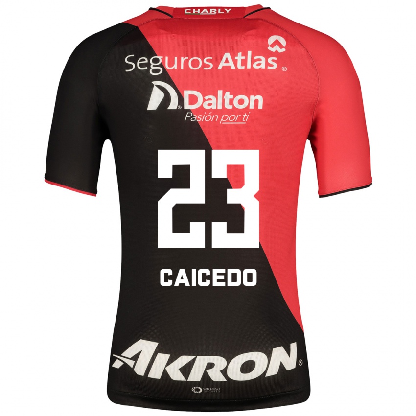 Niño Camiseta Jordy Caicedo #23 Negro 1ª Equipación 2023/24 La Camisa Perú