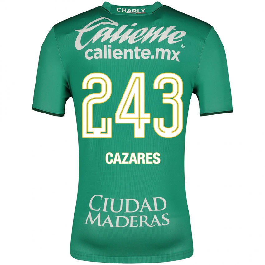 Niño Camiseta Juan Cázares #243 Verde 1ª Equipación 2023/24 La Camisa Perú