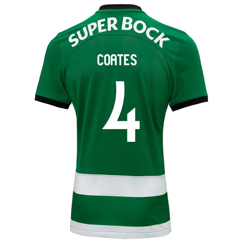 Niño Camiseta Sebastián Coates #4 Verde 1ª Equipación 2023/24 La Camisa Perú