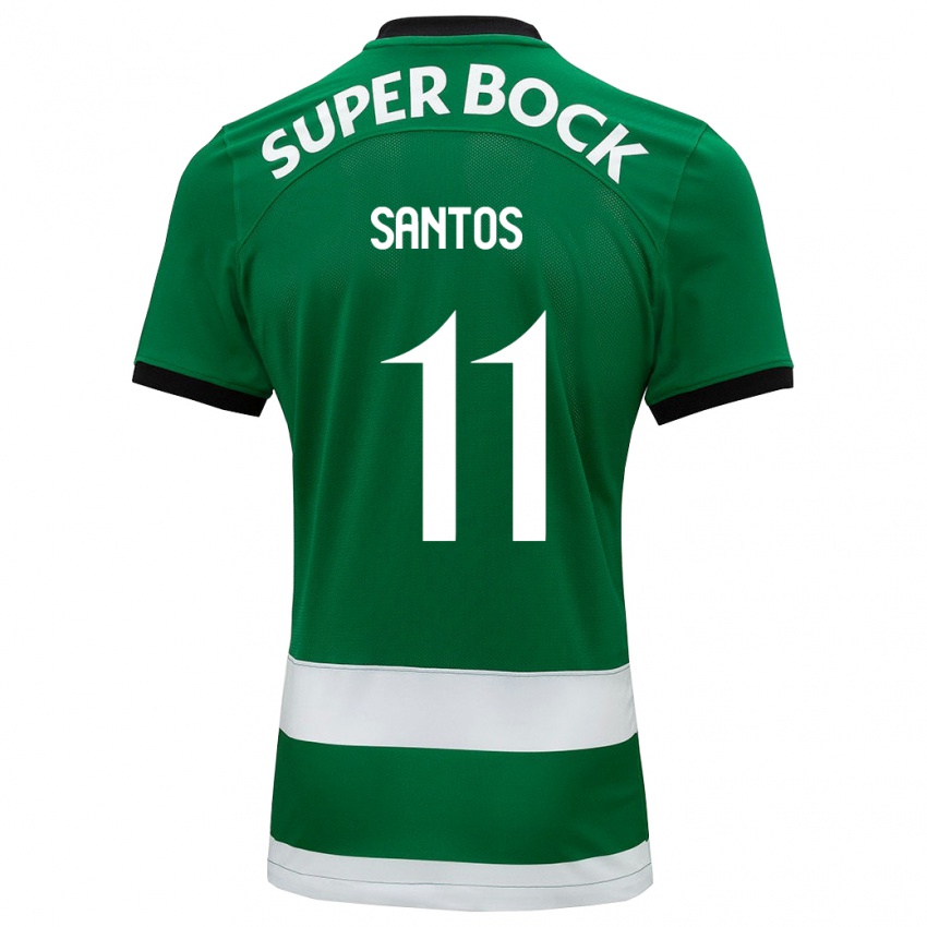 Niño Camiseta Nuno Santos #11 Verde 1ª Equipación 2023/24 La Camisa Perú