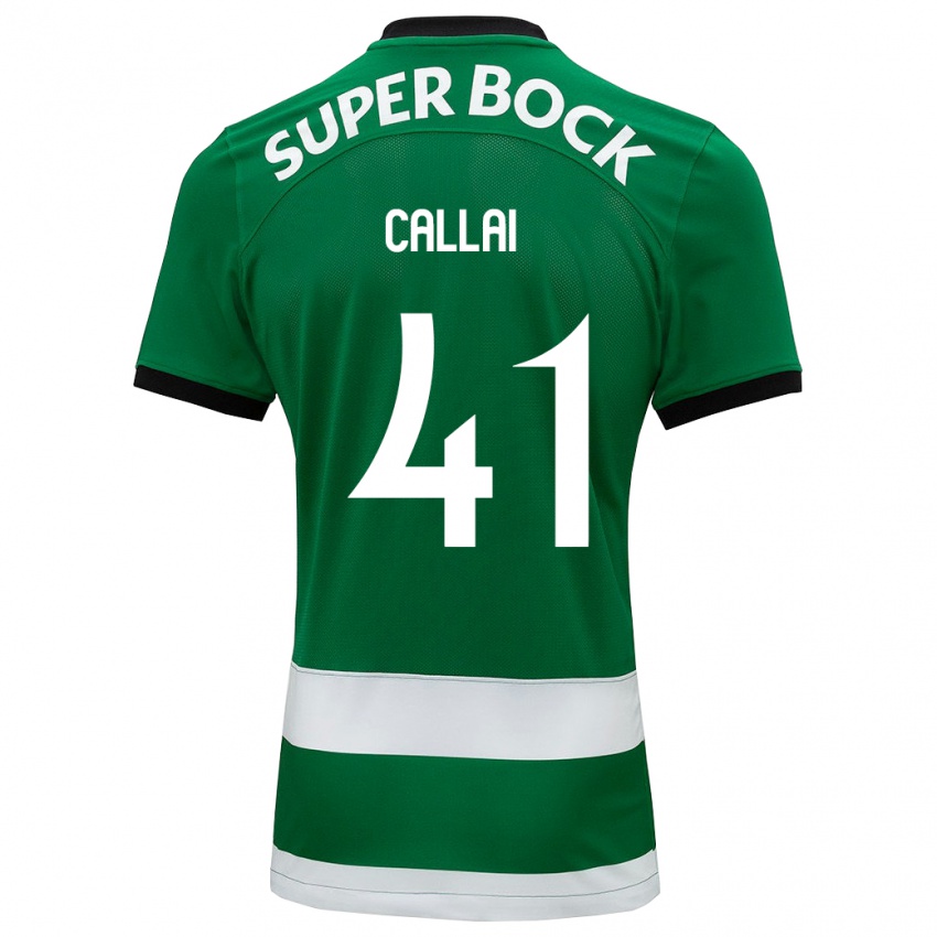 Niño Camiseta Diego Callai #41 Verde 1ª Equipación 2023/24 La Camisa Perú