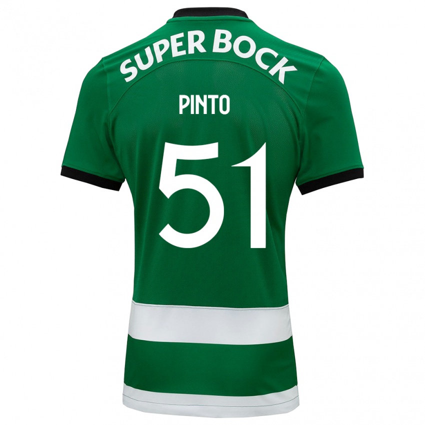 Niño Camiseta Diogo Pinto #51 Verde 1ª Equipación 2023/24 La Camisa Perú