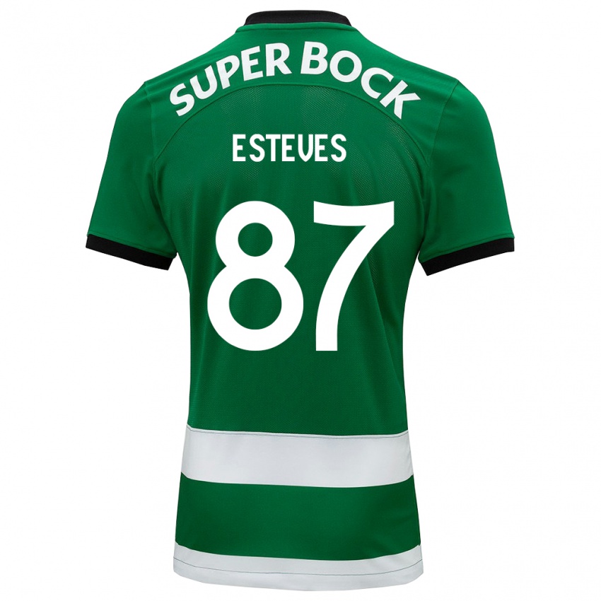 Niño Camiseta Gonçalo Esteves #87 Verde 1ª Equipación 2023/24 La Camisa Perú