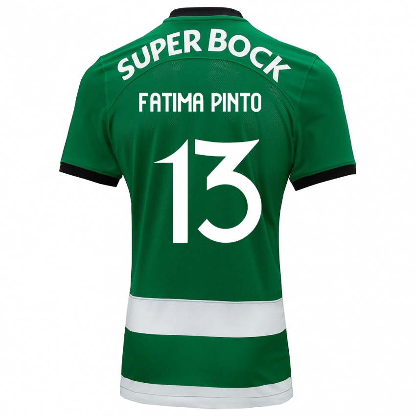 Niño Camiseta Fátima Alexandra Figueira Pinto #13 Verde 1ª Equipación 2023/24 La Camisa Perú