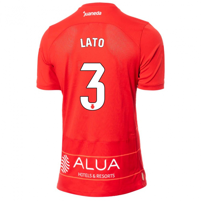 Niño Camiseta Toni Lato #3 Rojo 1ª Equipación 2023/24 La Camisa Perú