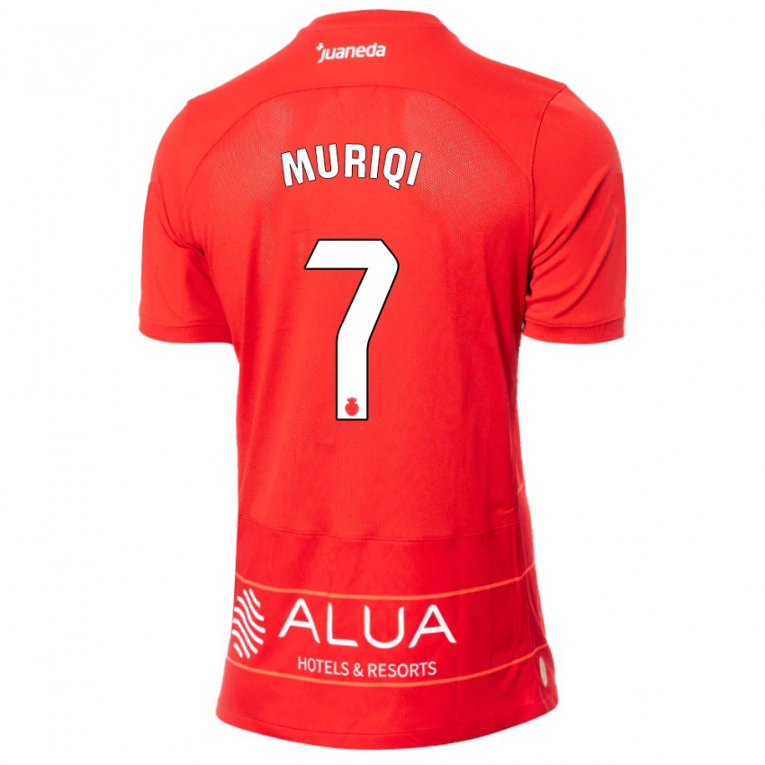 Niño Camiseta Vedat Muriqi #7 Rojo 1ª Equipación 2023/24 La Camisa Perú