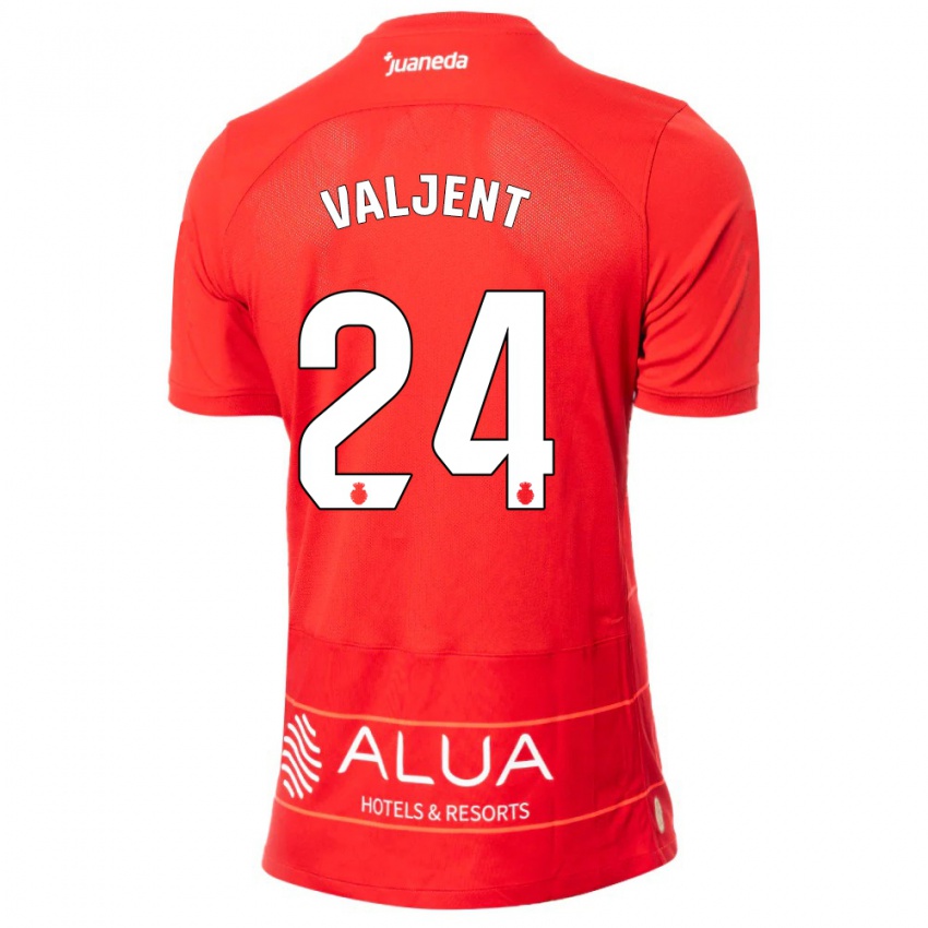 Niño Camiseta Martin Valjent #24 Rojo 1ª Equipación 2023/24 La Camisa Perú