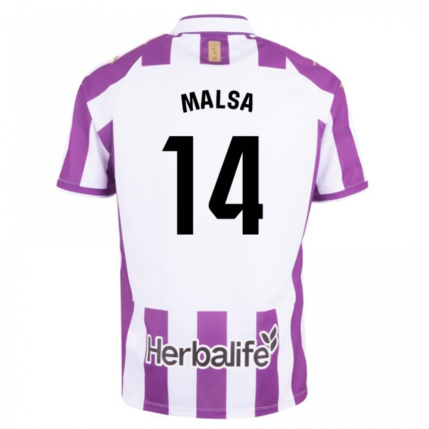 Niño Camiseta Mickaël Malsa #14 Morado 1ª Equipación 2023/24 La Camisa Perú