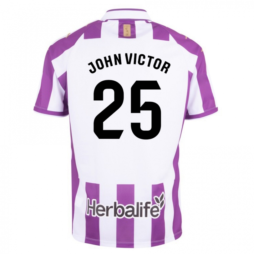 Niño Camiseta John Victor #25 Morado 1ª Equipación 2023/24 La Camisa Perú