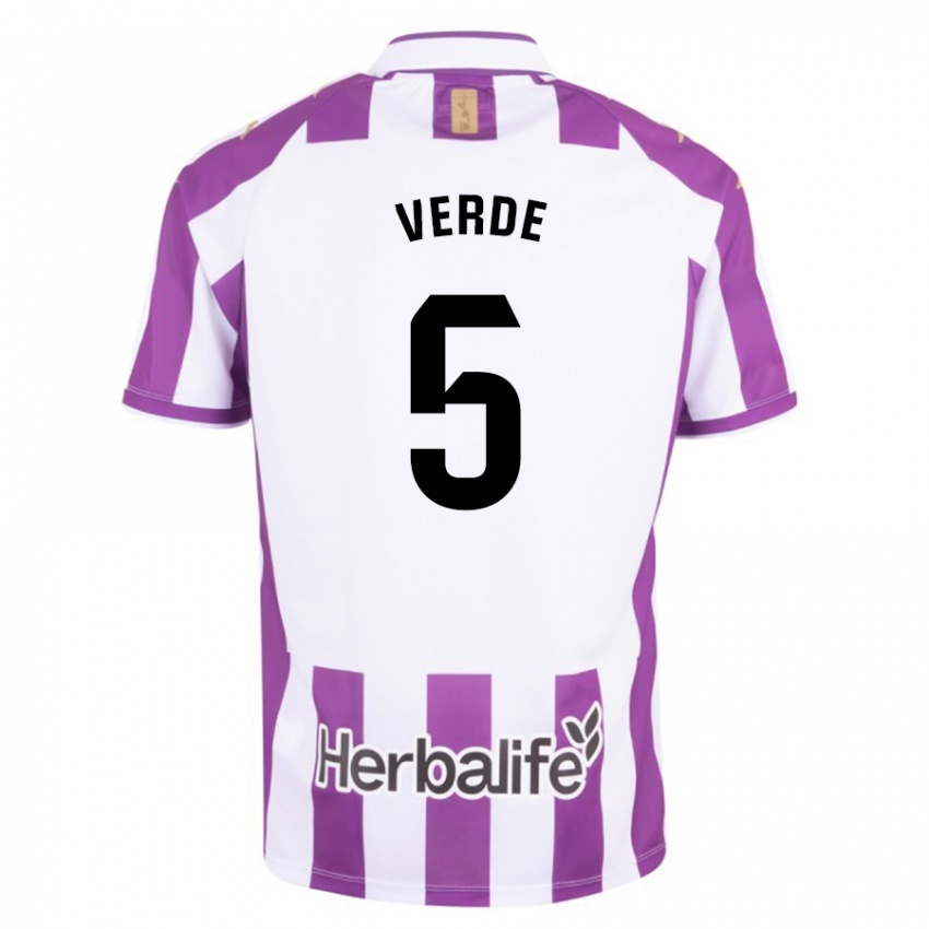 Niño Camiseta Adrián Verde #5 Morado 1ª Equipación 2023/24 La Camisa Perú