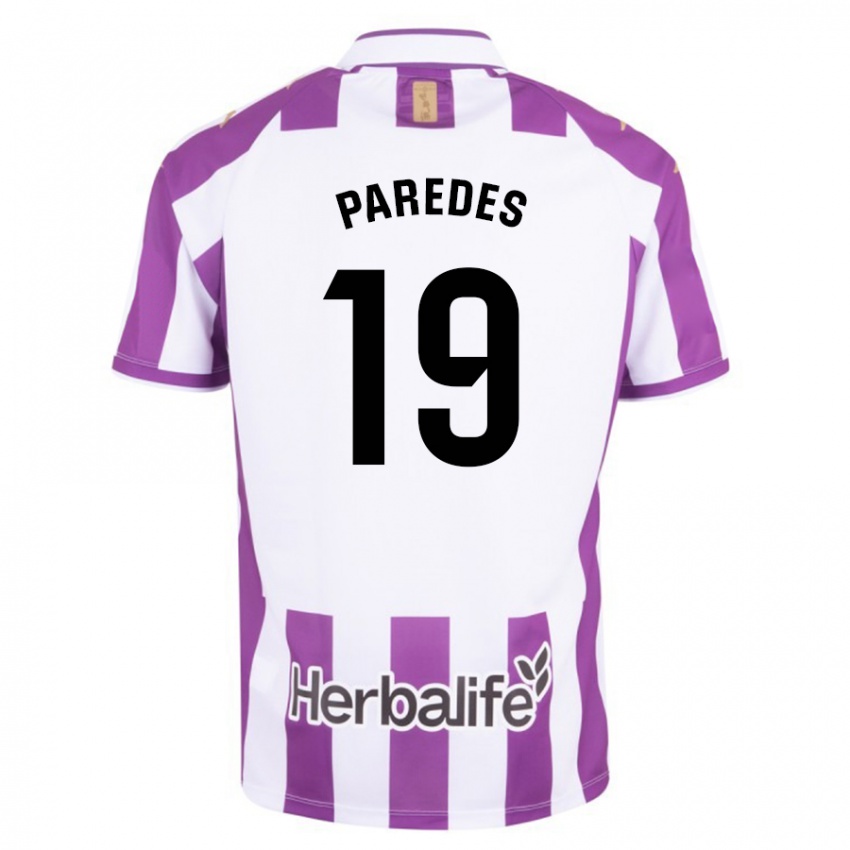 Niño Camiseta Yago Paredes #19 Morado 1ª Equipación 2023/24 La Camisa Perú