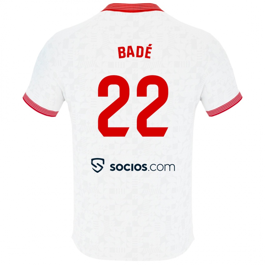 Niño Camiseta Loïc Badé #22 Blanco 1ª Equipación 2023/24 La Camisa Perú