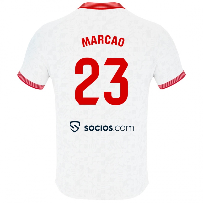 Niño Camiseta Marcão #23 Blanco 1ª Equipación 2023/24 La Camisa Perú