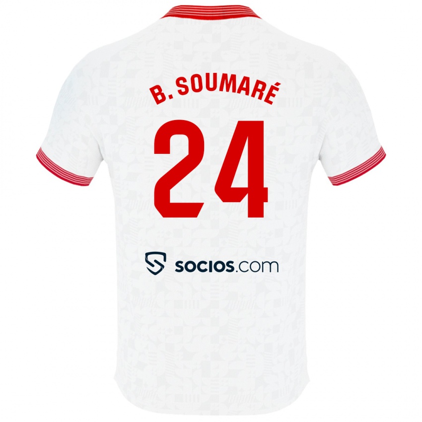 Niño Camiseta Boubakary Soumaré #24 Blanco 1ª Equipación 2023/24 La Camisa Perú