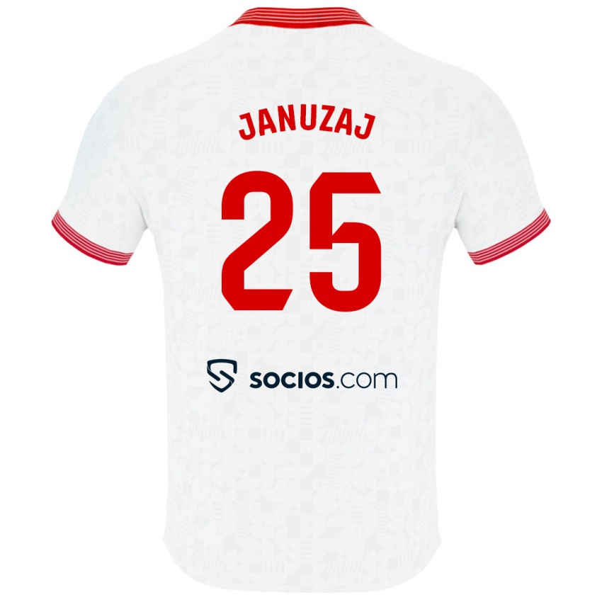 Niño Camiseta Adnan Januzaj #25 Blanco 1ª Equipación 2023/24 La Camisa Perú