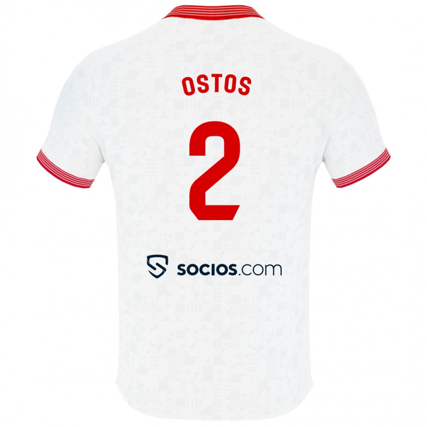 Niño Camiseta Fran Ostos #2 Blanco 1ª Equipación 2023/24 La Camisa Perú