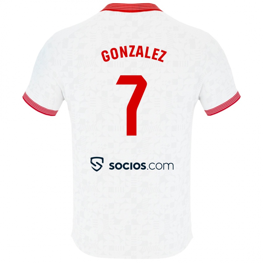 Niño Camiseta Juan González #7 Blanco 1ª Equipación 2023/24 La Camisa Perú