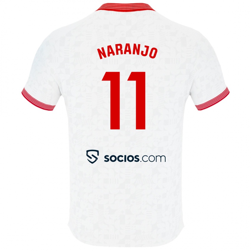 Niño Camiseta Mario Naranjo #11 Blanco 1ª Equipación 2023/24 La Camisa Perú