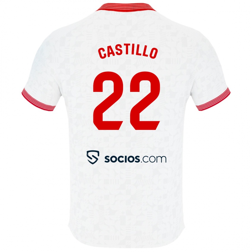 Niño Camiseta José Castillo #22 Blanco 1ª Equipación 2023/24 La Camisa Perú