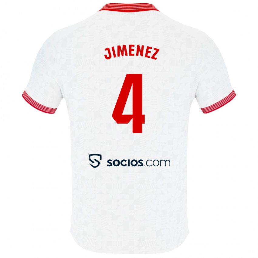 Niño Camiseta Diego Jiménez #4 Blanco 1ª Equipación 2023/24 La Camisa Perú