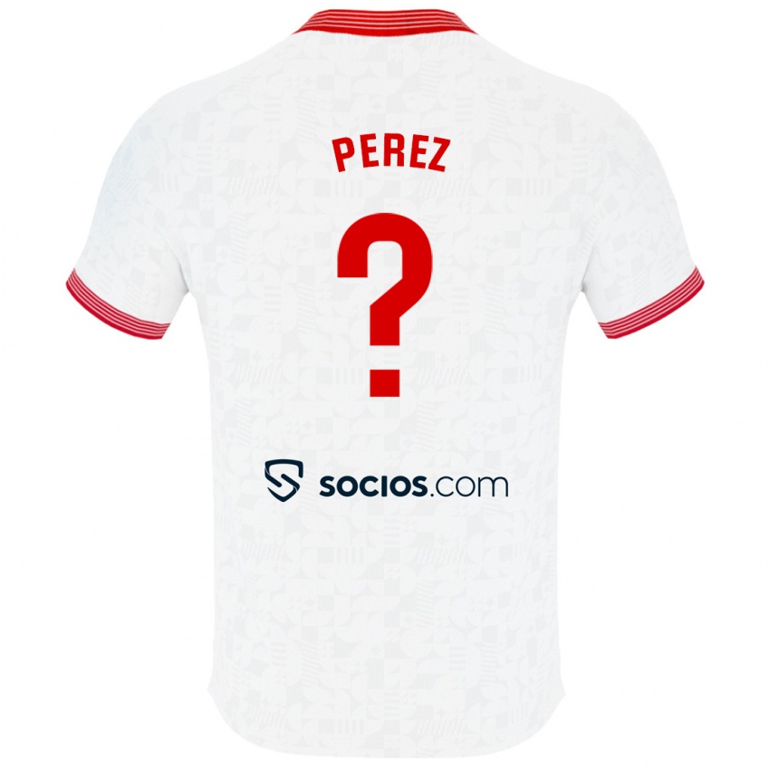 Niño Camiseta Adrián Pérez #0 Blanco 1ª Equipación 2023/24 La Camisa Perú