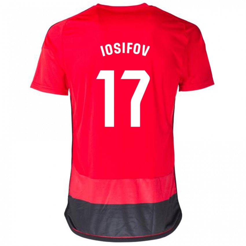 Niño Camiseta Nikita Iosifov #17 Negro Rojo 1ª Equipación 2023/24 La Camisa Perú