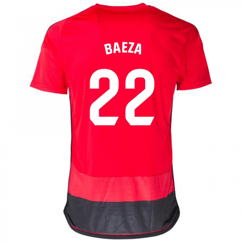 Niño Camiseta Miguel Baeza #22 Negro Rojo 1ª Equipación 2023/24 La Camisa Perú