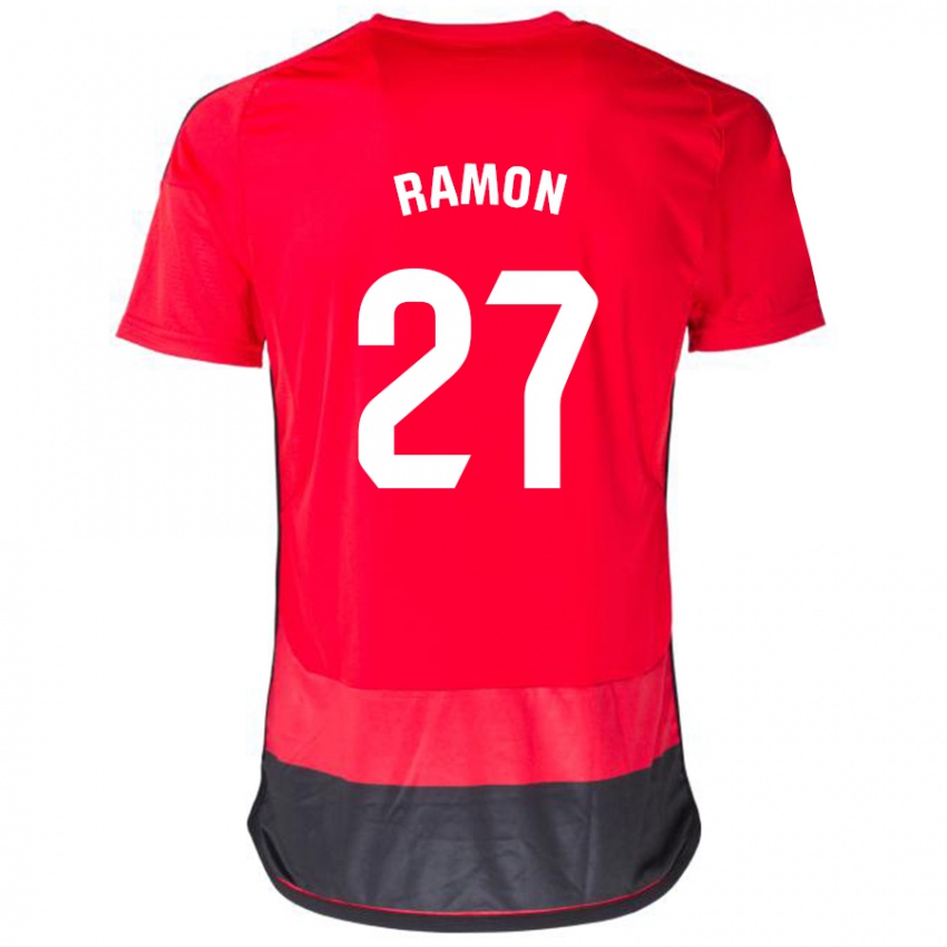 Niño Camiseta Pablo Ramón #27 Negro Rojo 1ª Equipación 2023/24 La Camisa Perú