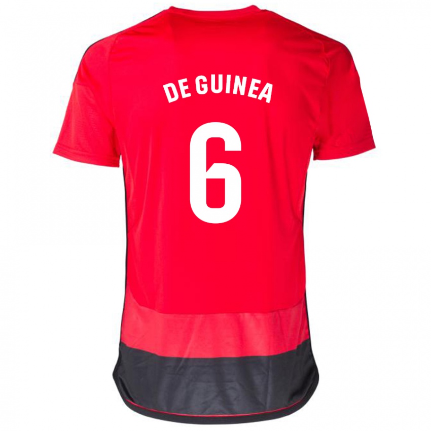 Niño Camiseta Asier Ortiz De Guinea #6 Negro Rojo 1ª Equipación 2023/24 La Camisa Perú