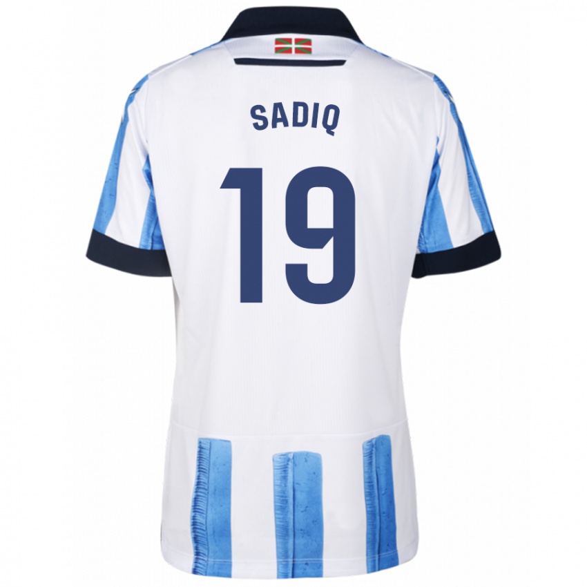 Niño Camiseta Umar Sadiq #19 Azul Blanco 1ª Equipación 2023/24 La Camisa Perú