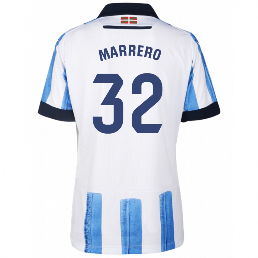 Niño Camiseta Unai Marrero #32 Azul Blanco 1ª Equipación 2023/24 La Camisa Perú