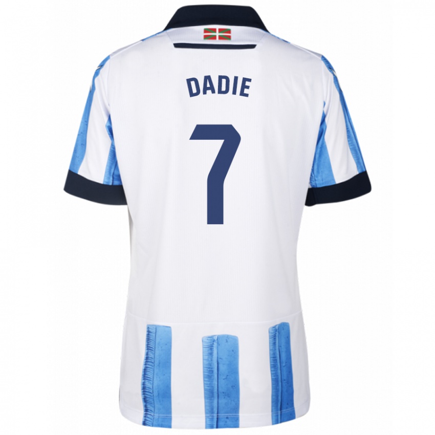 Niño Camiseta Alberto Dadie #7 Azul Blanco 1ª Equipación 2023/24 La Camisa Perú