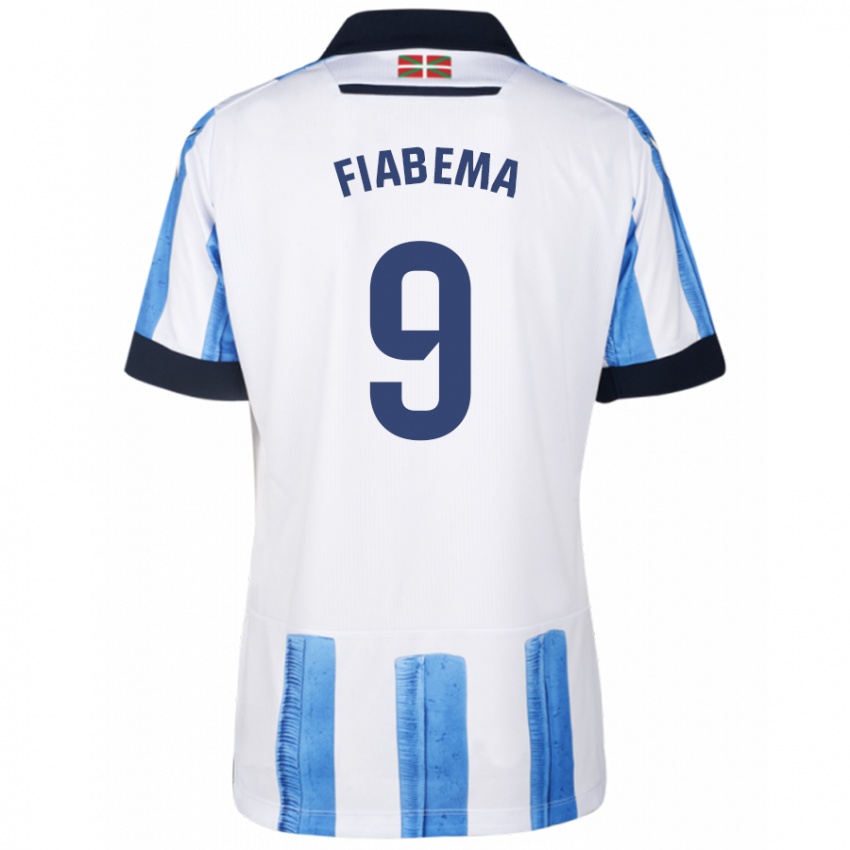 Niño Camiseta Bryan Fiabema #9 Azul Blanco 1ª Equipación 2023/24 La Camisa Perú