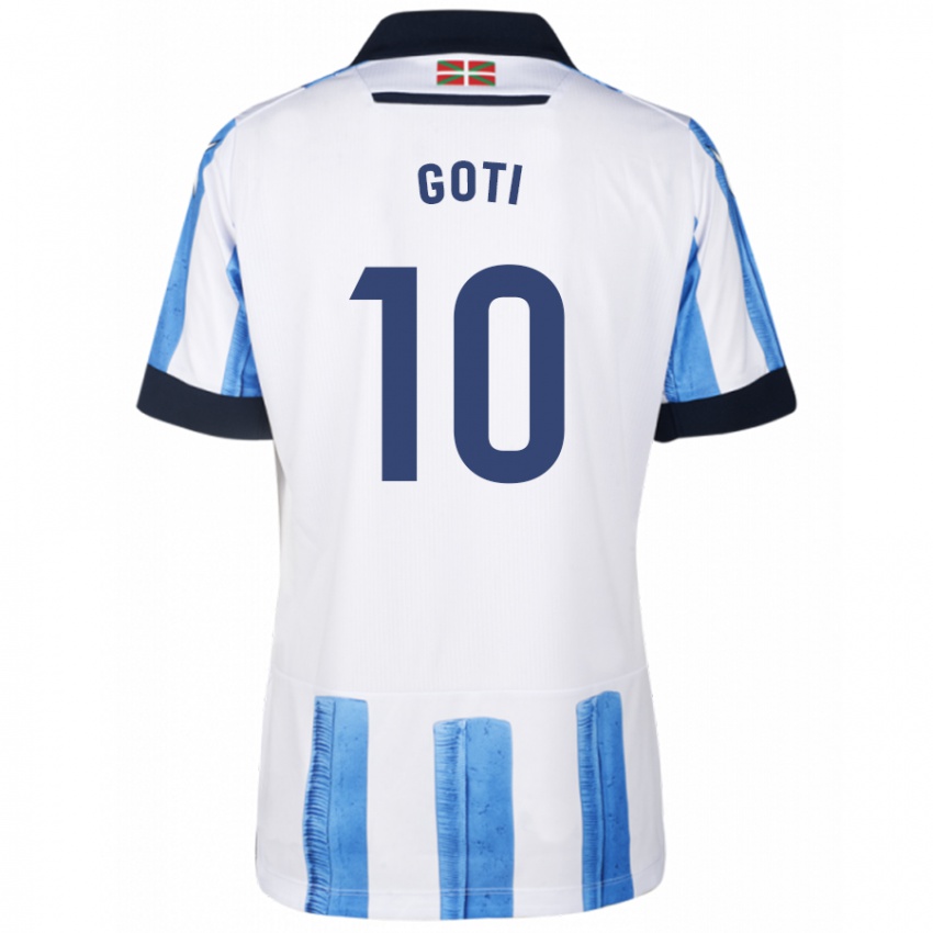 Niño Camiseta Mikel Goti #10 Azul Blanco 1ª Equipación 2023/24 La Camisa Perú