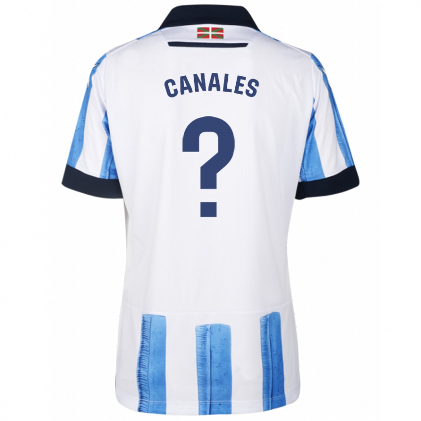 Niño Camiseta Cristian Canales #0 Azul Blanco 1ª Equipación 2023/24 La Camisa Perú