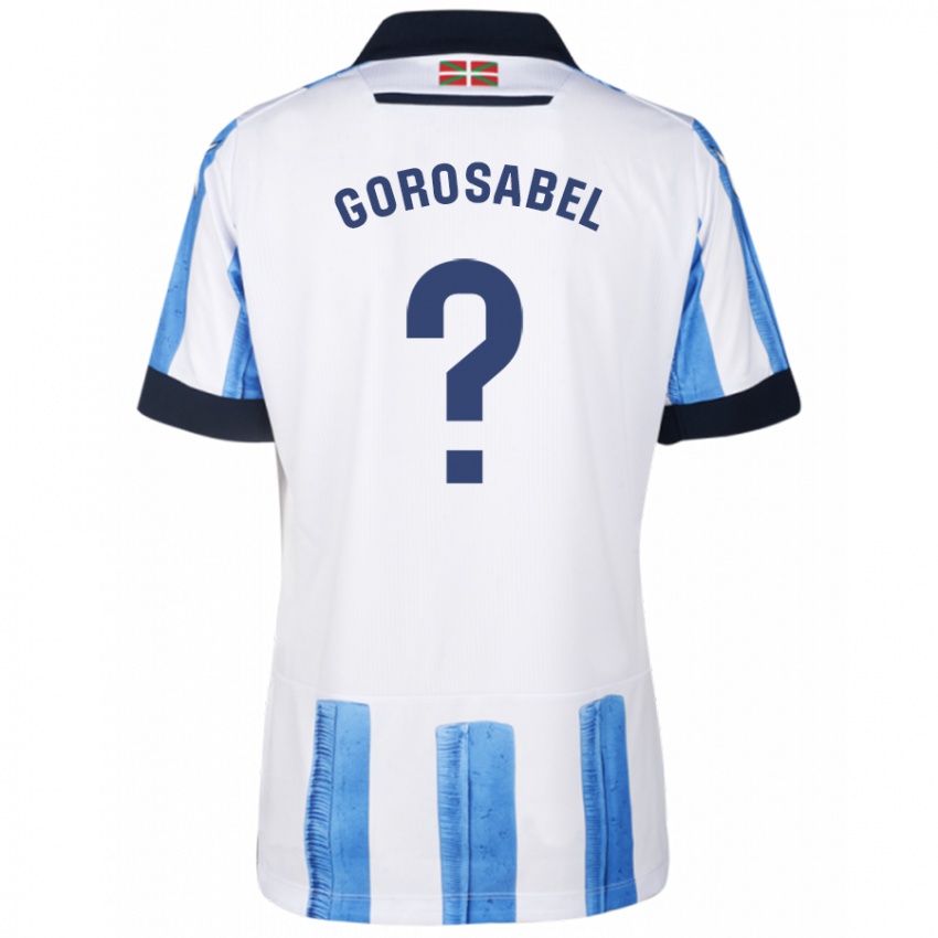 Niño Camiseta Gorka Gorosabel #0 Azul Blanco 1ª Equipación 2023/24 La Camisa Perú