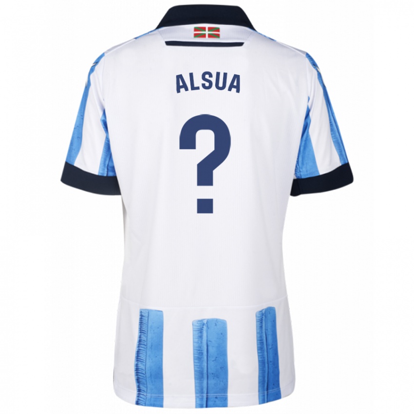 Niño Camiseta Adur Alsua #0 Azul Blanco 1ª Equipación 2023/24 La Camisa Perú