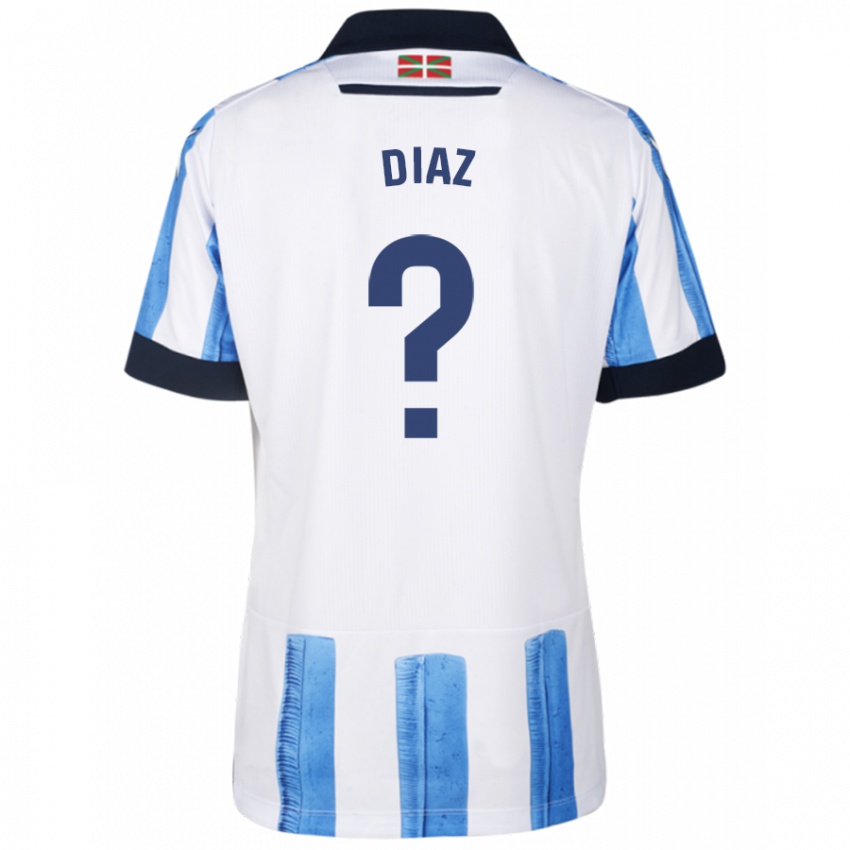 Niño Camiseta Dani Díaz #0 Azul Blanco 1ª Equipación 2023/24 La Camisa Perú