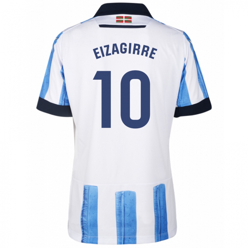 Niño Camiseta Nerea Eizagirre Lasa #10 Azul Blanco 1ª Equipación 2023/24 La Camisa Perú