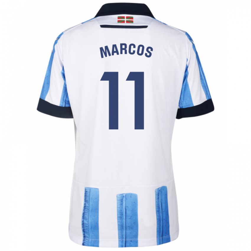 Niño Camiseta Cecilia Marcos Nabal #11 Azul Blanco 1ª Equipación 2023/24 La Camisa Perú