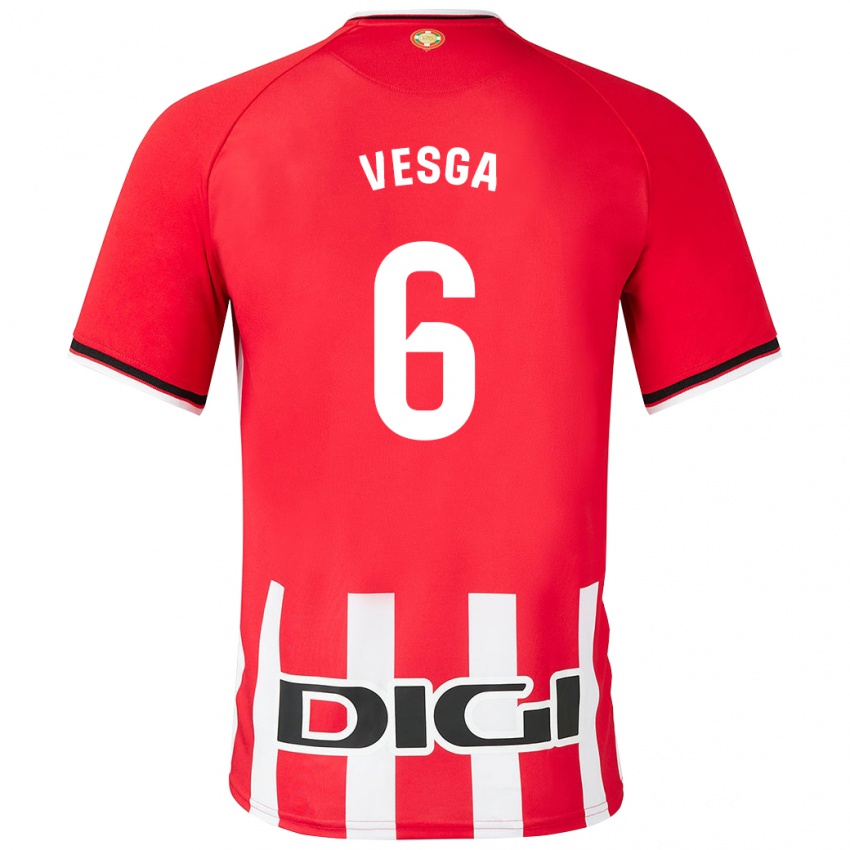 Niño Camiseta Mikel Vesga #6 Rojo 1ª Equipación 2023/24 La Camisa Perú