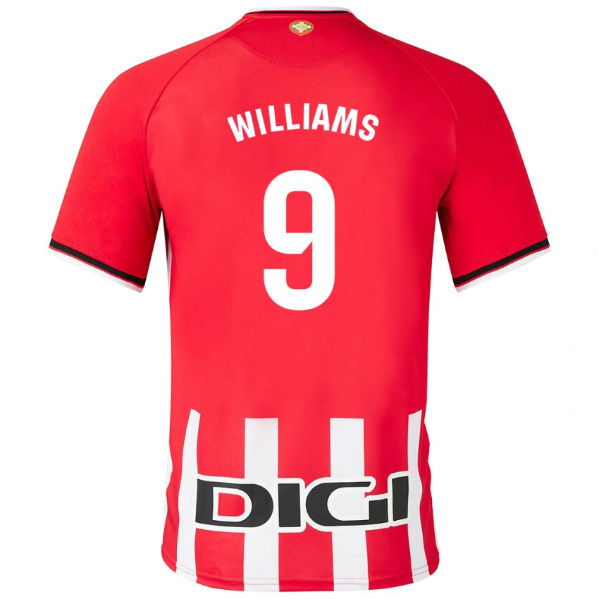 Niño Camiseta Iñaki Williams #9 Rojo 1ª Equipación 2023/24 La Camisa Perú