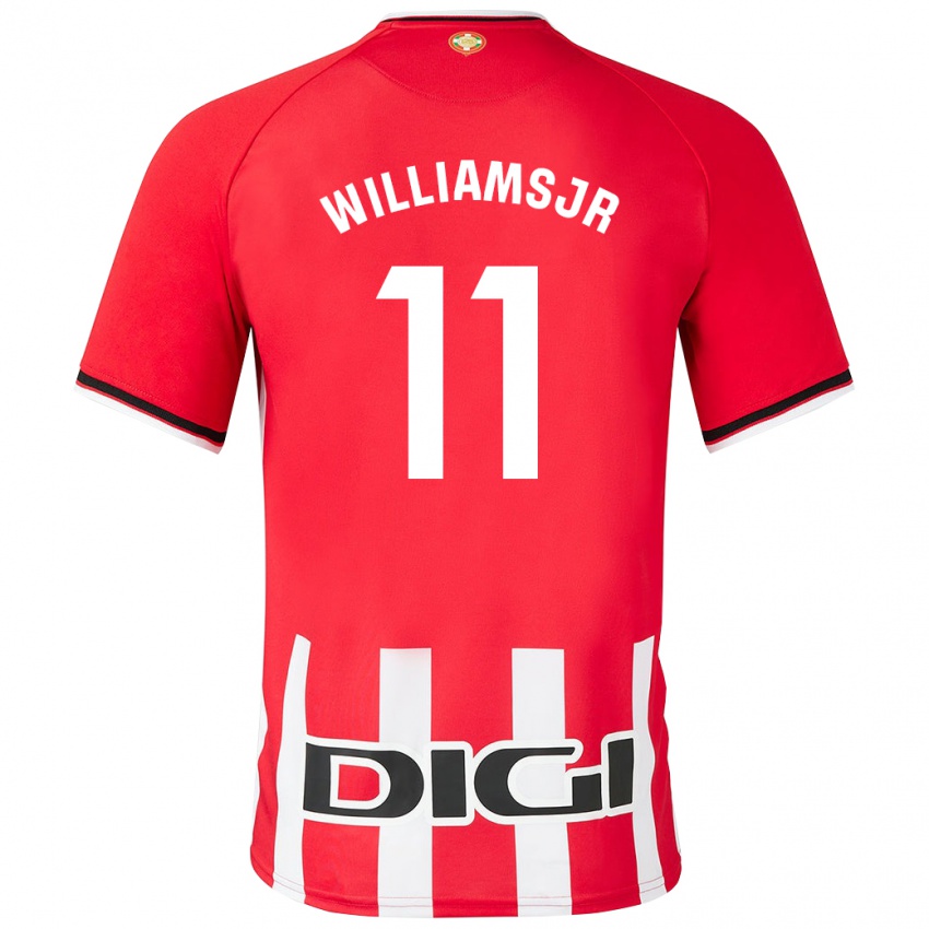 Niño Camiseta Nico Williams #11 Rojo 1ª Equipación 2023/24 La Camisa Perú