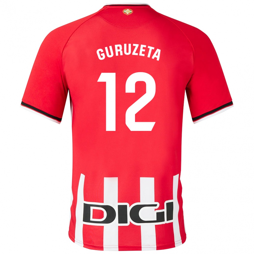 Niño Camiseta Gorka Guruzeta #12 Rojo 1ª Equipación 2023/24 La Camisa Perú