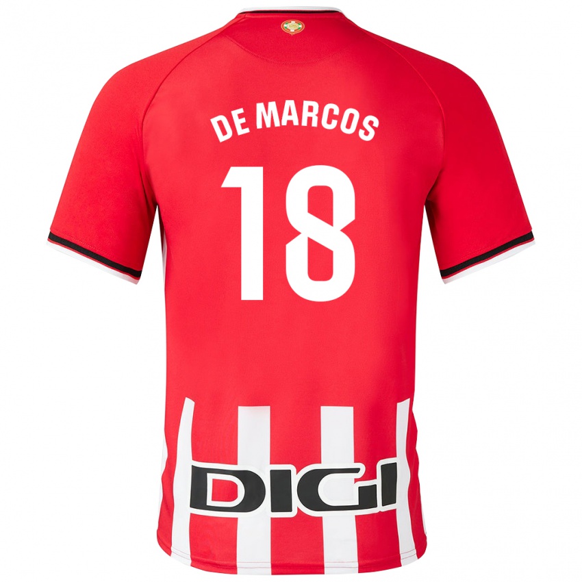 Niño Camiseta Óscar De Marcos #18 Rojo 1ª Equipación 2023/24 La Camisa Perú