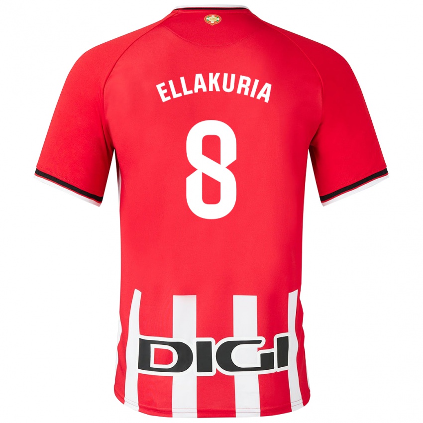 Niño Camiseta Eneko Ellakuria #8 Rojo 1ª Equipación 2023/24 La Camisa Perú