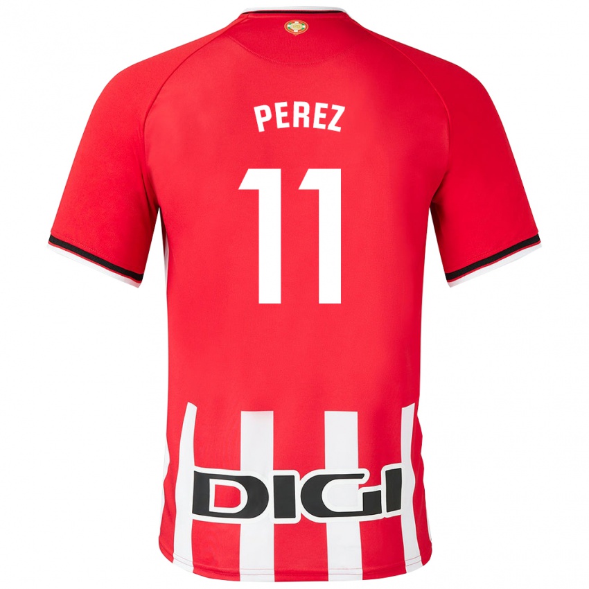 Niño Camiseta Adrián Pérez #11 Rojo 1ª Equipación 2023/24 La Camisa Perú