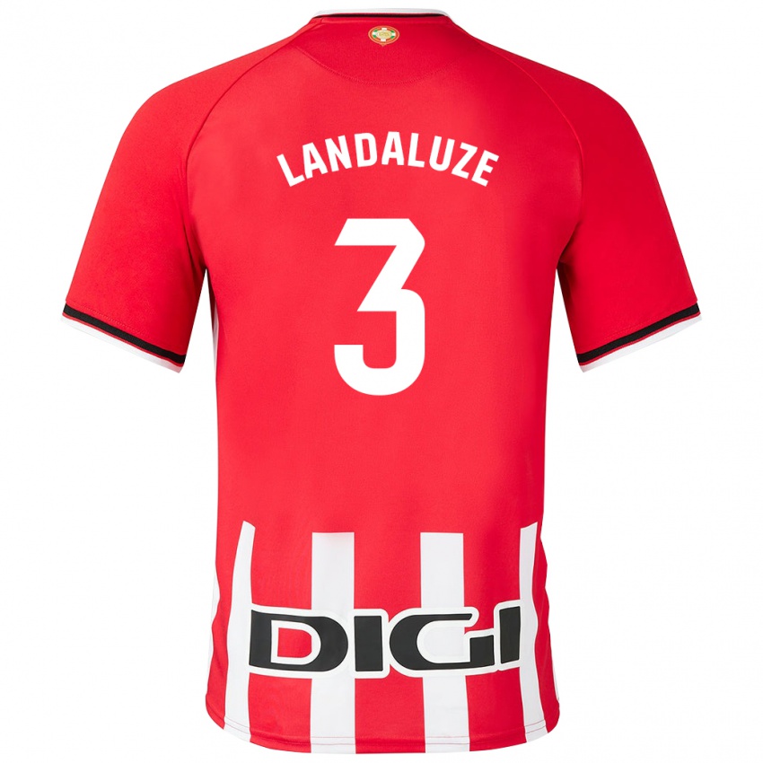 Niño Camiseta Naia Landaluze Marquínez #3 Rojo 1ª Equipación 2023/24 La Camisa Perú