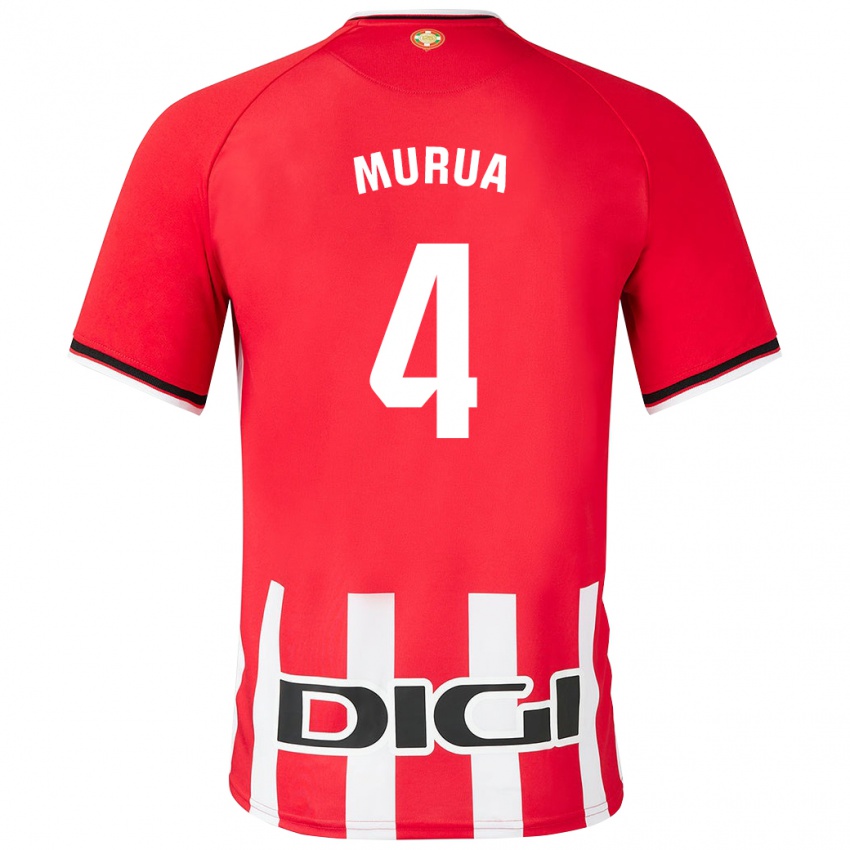 Niño Camiseta Garazi Murua Astorkiza #4 Rojo 1ª Equipación 2023/24 La Camisa Perú